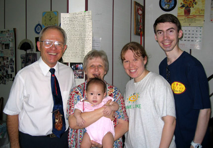 With the orphanage directors